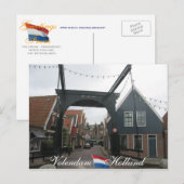 Carte postale Volendam Drawbridge Holland (Devant / Derrière)