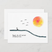 Carte Postale Voler avec les oiseaux (Devant / Derrière)