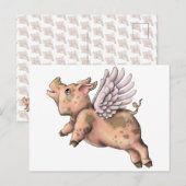 Carte Postale Voler des cochons (Devant / Derrière)