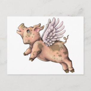 Carte Postale Voler des cochons