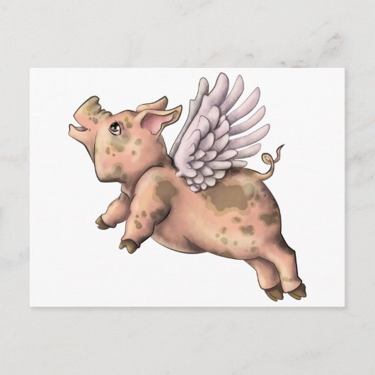 Carte Postale Voler des cochons (Devant)