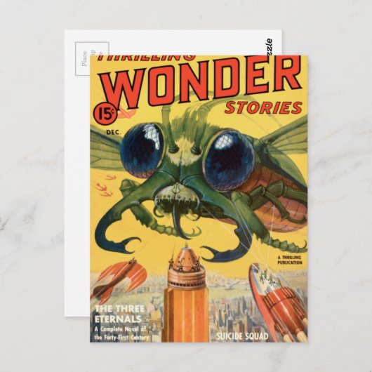 Carte Postale Voler effrayant géant (Devant / Derrière)