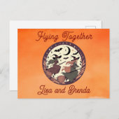 Carte Postale Voler ensemble - Halloween personnalisé (Devant / Derrière)