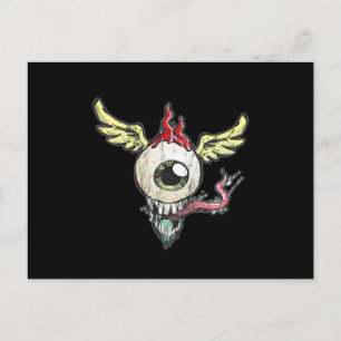 Carte Postale Voler Eyeball Avec Ailes Et Casque Allemand
