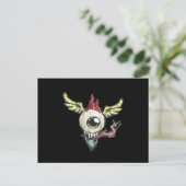 Carte Postale Voler Eyeball Avec Ailes Et Casque Allemand (Debout devant)