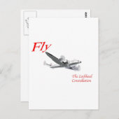 Carte Postale Voler la constellation Lockheed (Devant / Derrière)