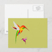 Carte Postale Voler les colibris (Devant / Derrière)