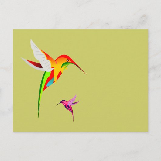 Carte Postale Voler les colibris (Devant)