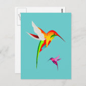 Carte Postale Voler les colibris (Devant / Derrière)