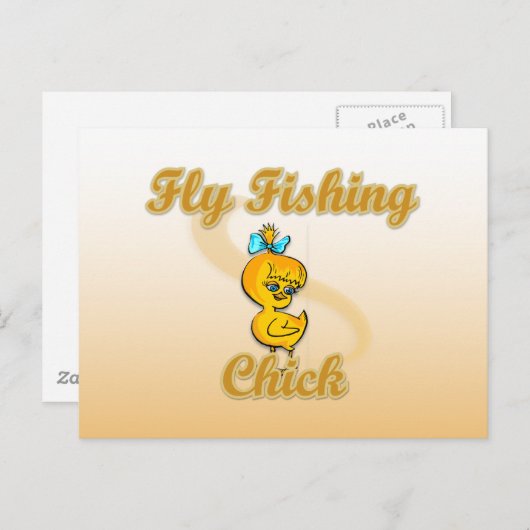Carte Postale Voler Pêche Chick (Devant / Derrière)