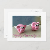 Carte Postale Voler Piggies voler..... (Devant / Derrière)