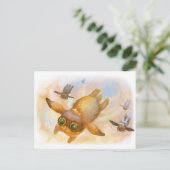 Carte Postale Volet mouche lapin (Debout devant)