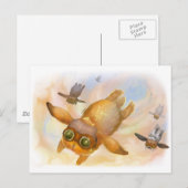 Carte Postale Volet mouche lapin (Devant / Derrière)