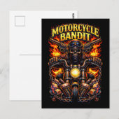 Carte Postale Voleur à moto (Devant / Derrière)