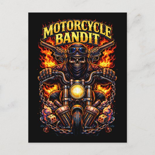Carte Postale Voleur à moto (Devant)