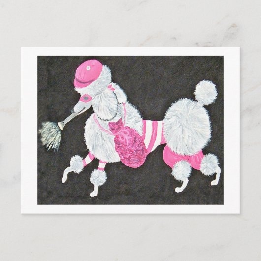 Carte Postale Voleur Caniche Chic Élégant (Devant)