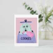 Carte Postale Voleur de biscuits Caniche (Debout devant)