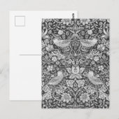 Carte Postale Voleur de fraises gris, William Morris (Devant / Derrière)