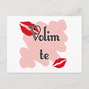 Carte Postale Volim te - Serbe - Je t'aime