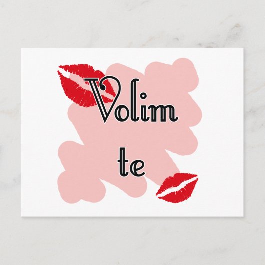 Carte Postale Volim te - Serbe - Je t'aime (Devant)