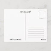 Carte Postale Volkswagen Beetle (Dos)