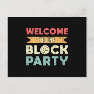 Carte Postale Volley-ball Bienvenue Au Block Party Beach Ball