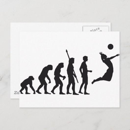 Carte Postale volley-ball évolution (Devant / Derrière)