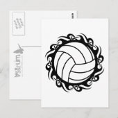 Carte Postale volley-ball tribal (Devant / Derrière)
