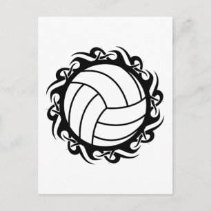 Carte Postale volley-ball tribal