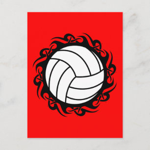 Carte Postale volley-ball tribal