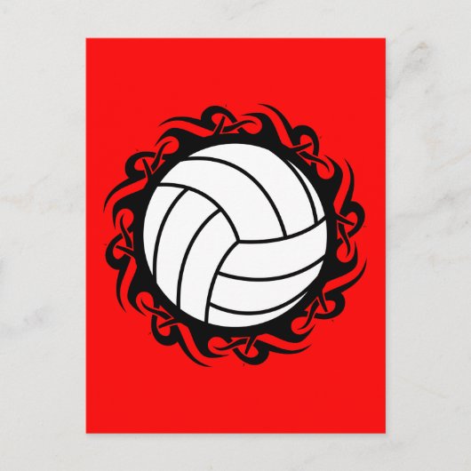 Carte Postale volley-ball tribal (Devant)
