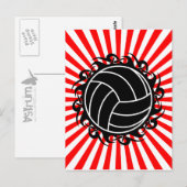 Carte Postale volley-ball tribal (Devant / Derrière)