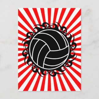 Carte Postale volley-ball tribal