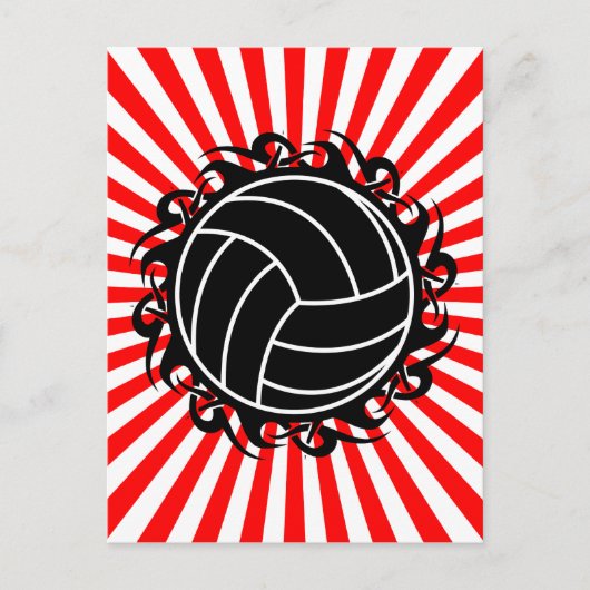 Carte Postale volley-ball tribal (Devant)