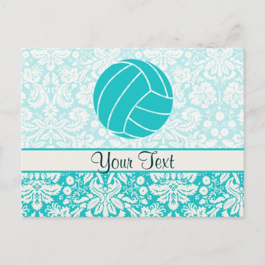 Carte Postale Volley-ball turquoise (Devant)