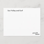 Carte Postale Volley & Surf Soleil (Dos)