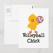 Carte postale Volleyball Chick (Devant / Derrière)