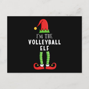 Carte Postale Volleyball elf Noël jumelé cadeau de famille