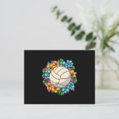 CARTE POSTALE VOLLEYBALL FLORAL (Debout devant)