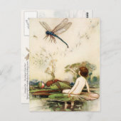 Carte Postale Vols de Dragon et Bébé d'eau (Devant / Derrière)