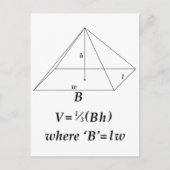 Carte Postale Volume d'une pyramide rectangulaire (Devant)