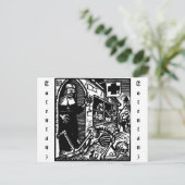 Carte postale Vom Totentanz Nun et Skeleton (Debout devant)