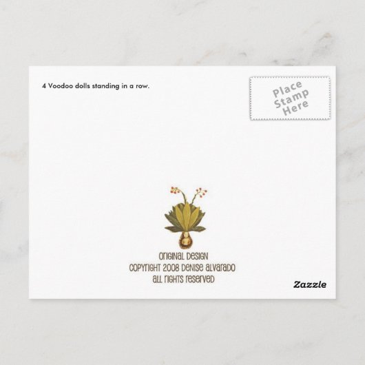 Carte Postale Voodoo Dolls (Dos)