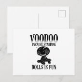Carte Postale Voodoo Sayings | Voodoo Doll Magic Curse Gift (Devant / Derrière)