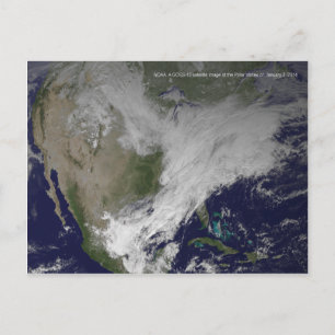 Carte Postale Vortex polaire 2014 Vague froide nord-américaine