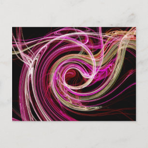 Carte Postale Vortex rose