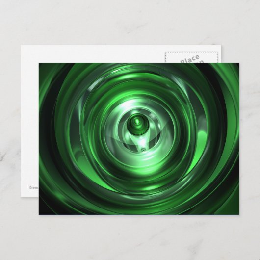 Carte Postale Vortex vert (Devant / Derrière)