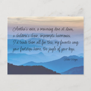 Carte Postale Vos pas Accueil Poème d'amour