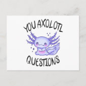 Carte Postale Vos questions axolotl (Devant)