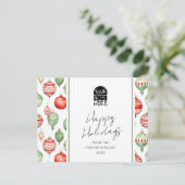 Carte Postale Vos voeux de Noël Logo (Debout devant)